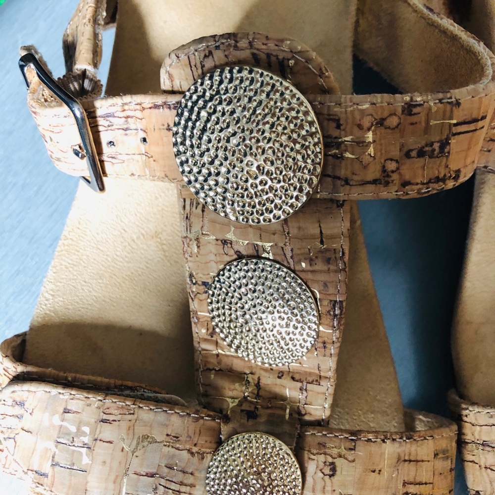 Vionic Gold Cork Adjustable Sandals - image 3